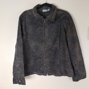 Chico's Abstract Lightweight Jacket Sz 3/ 16 F20